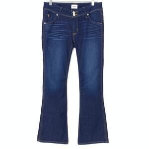 Hudson Jeans Women's Sz 27 Collin Mid-Rise Bootcut Denim Blue Jeans Flap Pockets